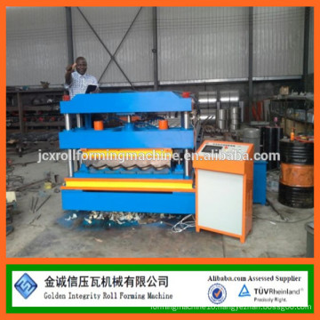 New Technology Flower Cutting Glazed Roof Tile Roll Forming Machine